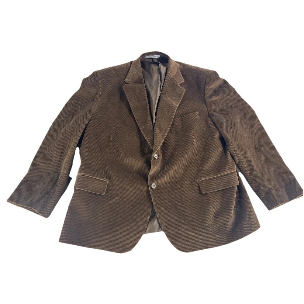 Vtg‎ Boca Classics Corduroy Sport Coat Mens 48R Brown Blazer Eclectic  80s